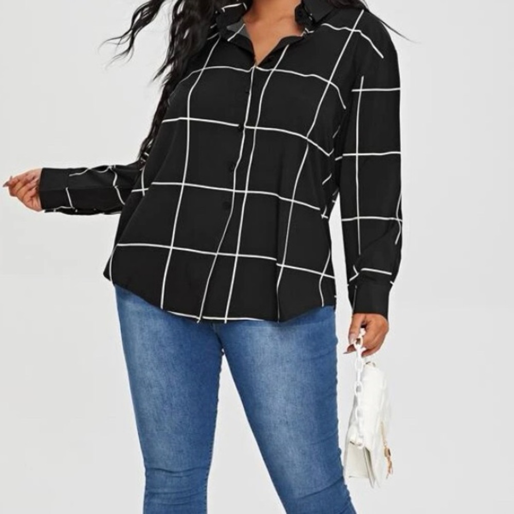PlaidButton blouse - Picture 8 of 10